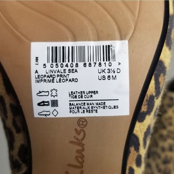 Clarks Collection Linvale Sea Booties Leopard Print Womens Brown 6M Leather - Picture 9 of 11
